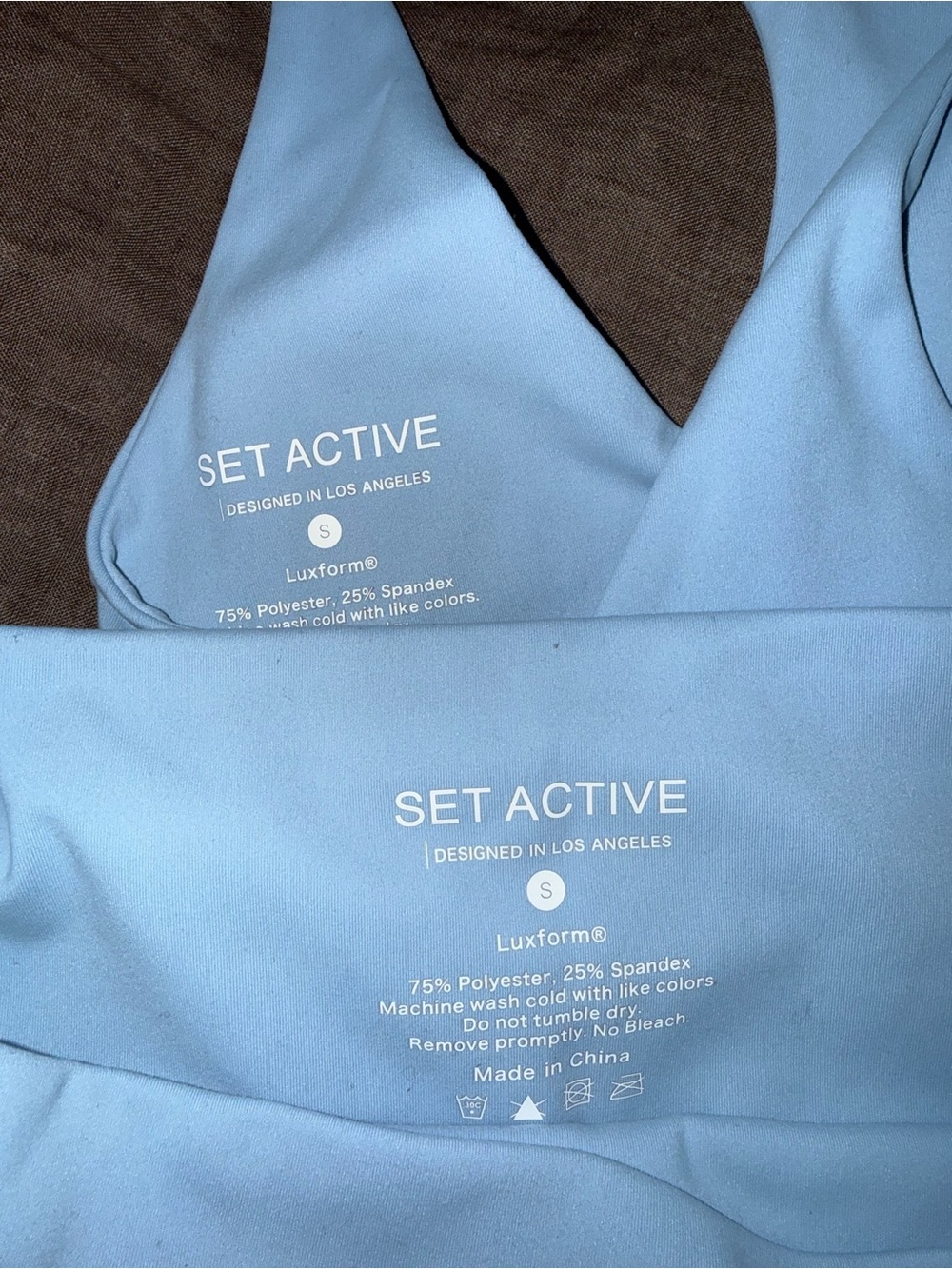 SET Active Light Blue Sports Bra & Shorts Set - Picture 5 of 5
